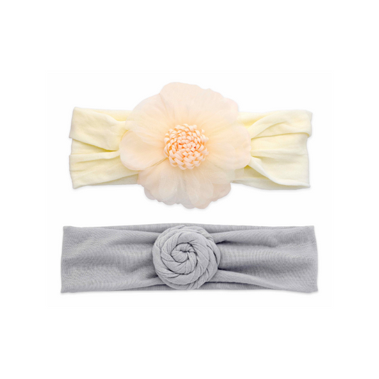 KHRISTIE® 2-PACK FLOWER & BUN HEADWRAP